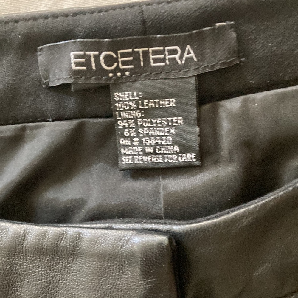 Etcetera Leather Pants..Fully Lined - image 3
